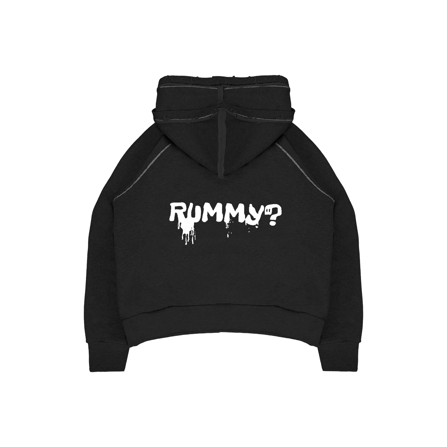 DOUBLE HOOD HOODIE - BLACK