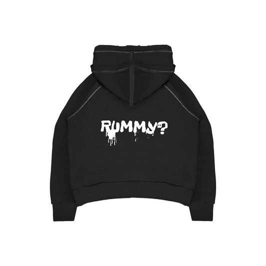 DOUBLE HOOD HOODIE - BLACK