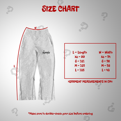 FLARED SWEATPANTS - GRAY