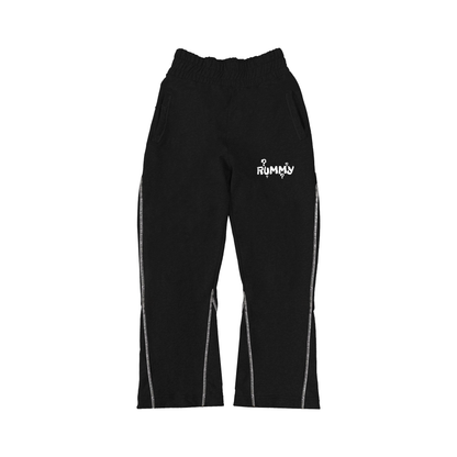 FLARED SWEATPANTS - BLACK
