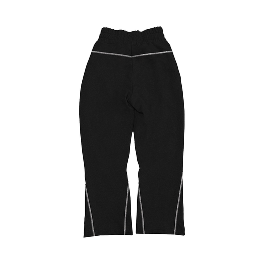 FLARED SWEATPANTS - BLACK
